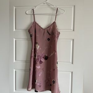 knapp studio pink patterned slip dress